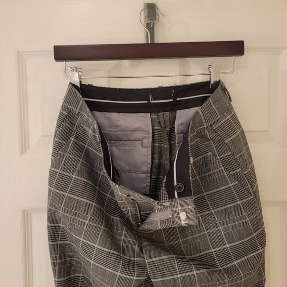 Banana Republic Ryan Pant Size 6 Gray Black Plaid Straight Leg Mid Rise NWOT NEW - Picture 6 of 8